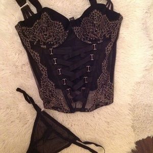 Black Corset Set